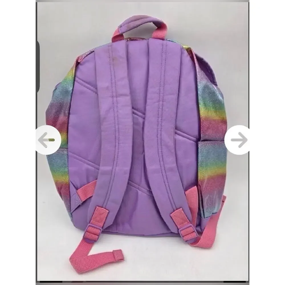 Disney Minnie Mouse Rainbow Backpack Kids School Travel Bag Purple One Size